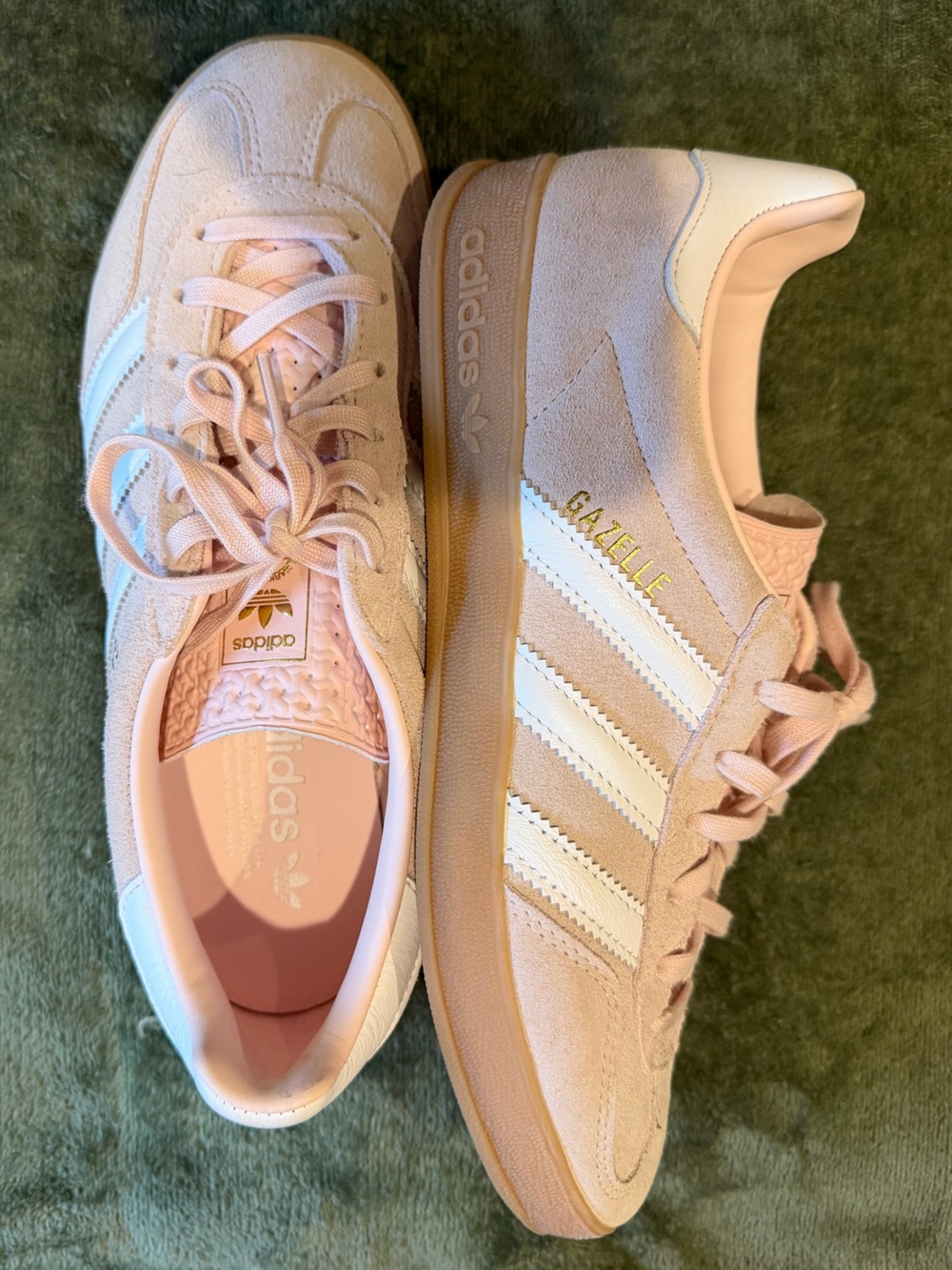 Pink Adidas Gazelles